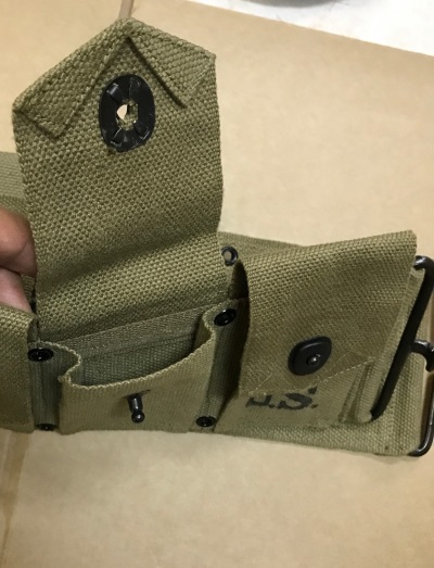 US M1923 Mounted Cartridge Belt (Improved Buckle)